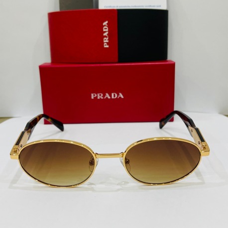 PRADA GOLD ÇERÇEVE KAHVE ŞEFFAF CAM