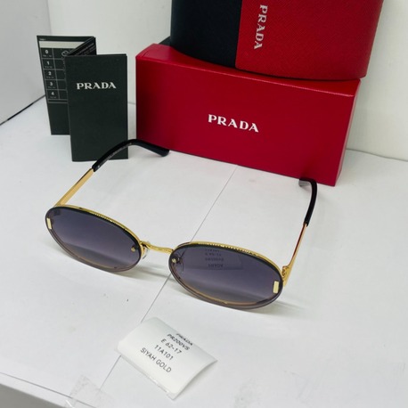 PRADA GOLD ÇERÇEVE SİYAH ŞEFFAF CAM