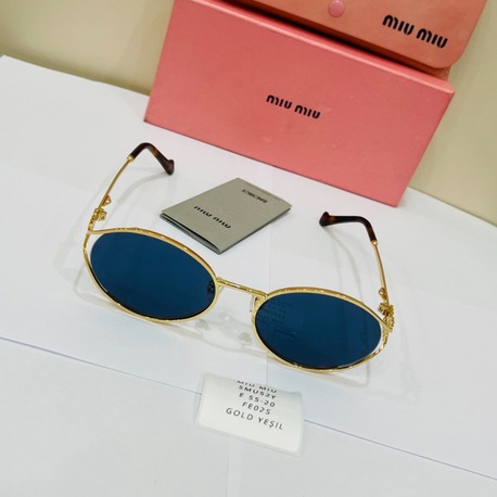 MIU GOLD ÇERÇEVE MAVİ CAM