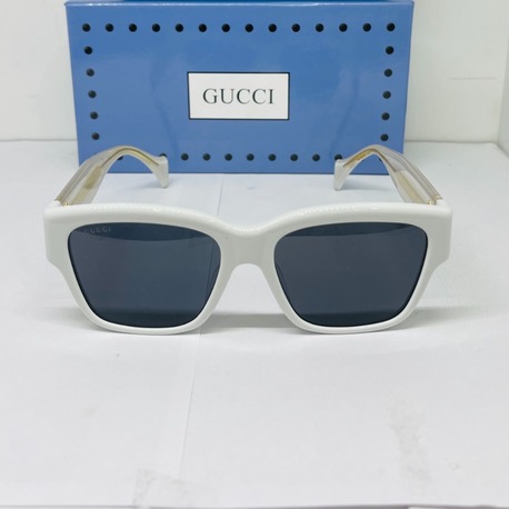 GUCCİ BEYAZ ÇERÇEVE SİYAH ŞEFFAF CAM
