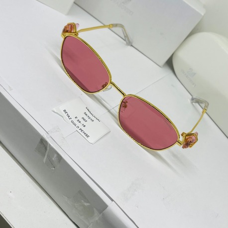 SWAROVSKI GOLD ÇERÇEVE KIRMIZI ŞEFFAF CAM