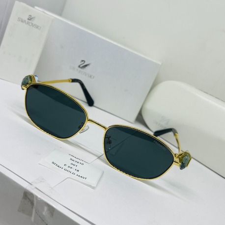 SWAROVSKI GOLD ÇERÇEVE YEŞİL ŞEFFAF CAM