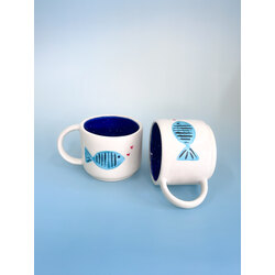 Blue Fish Mug 
