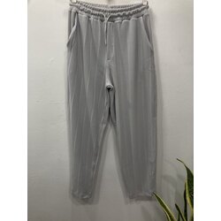 Gri renk boşluk çizgili jogger