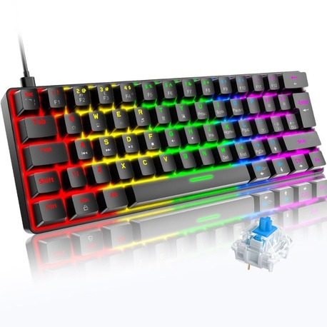 T60 Mekanik Klavye SİYAH Kablolu Gaming Oyuncu Klavyesi (Blue Switch)