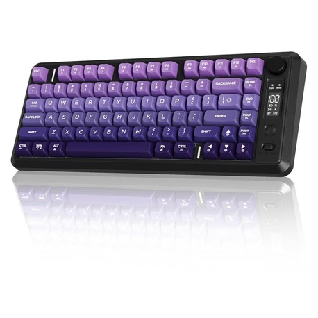 M75 Kablosuz Oyun Klavyesi | Çift Mod Bluetooth + 2.4GHz | OLED Ekran | RGB Aydınlatma