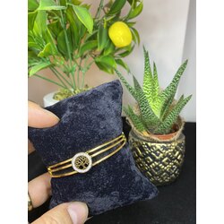 Çelik Yaşam Ağaçı Modeli Bileklik