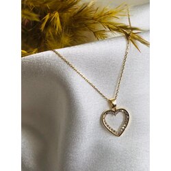 Ad Diamond Kalp Kolye