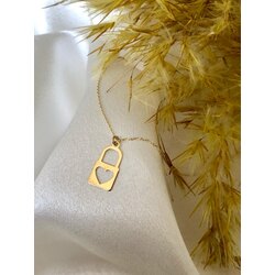 Ad Diamond Kalpli Kilit Kolye