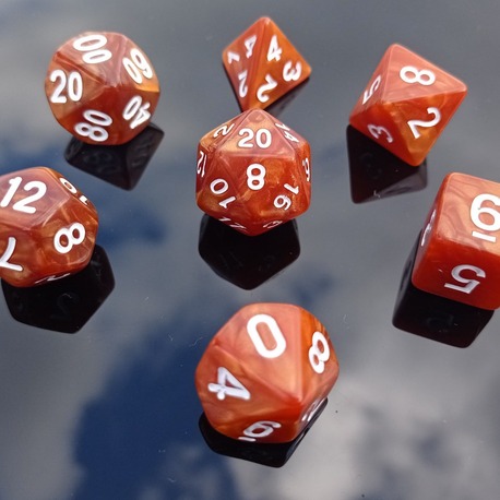 Sedefli Kahve Zar Seti -z19- DnD FRP RPG Zar Seti
