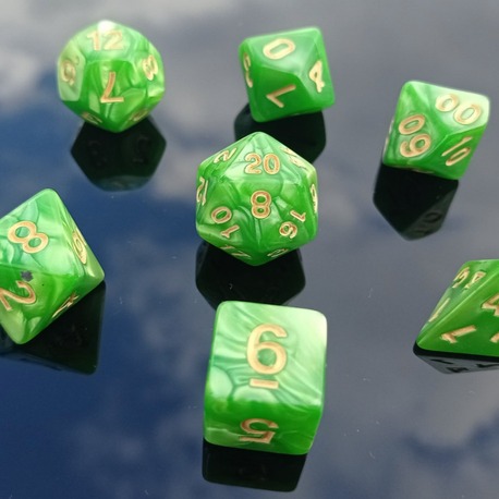 Verdant Whisper Dice Set -z15- DnD FRP RPG Zar Seti