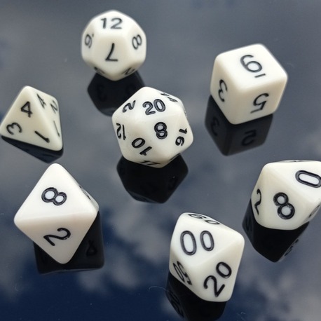 Bonekeeper Dice Set -z01- DnD FRP RPG Zar Seti