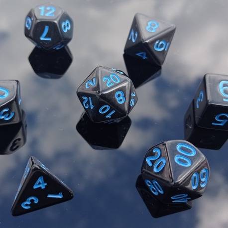 Nightfall Arcana Dice Set -z06- DnD FRP RPG Zar Seti
