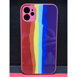 iPhone 11 cam kaplama gökkuşağı desenli kılıf