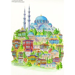 Bir Süleymaniye Hayali - Poster baskı - 42cm*29cm
