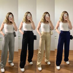 Cırtlı crep kumaş palazzo 