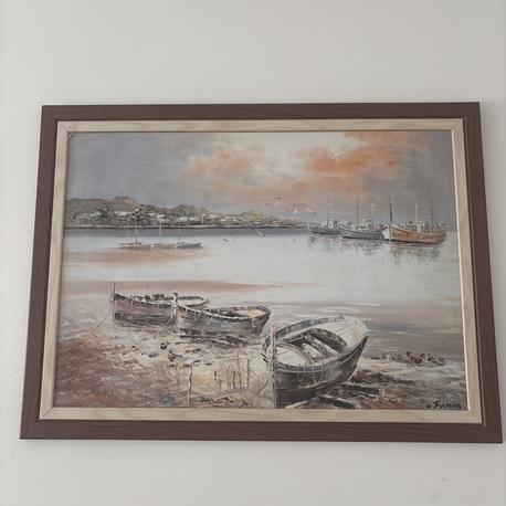 Deniz manzaralı tablo