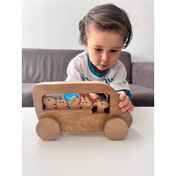Hayvan Otobüsü Ahşap Oyuncak