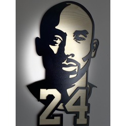 Kobe Bryant Figürlü Ahşap Duvar Objesi