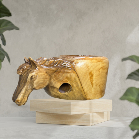 Ahşap El oyması At figür KUKSA.