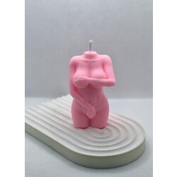 Pink Shy Woman Candle