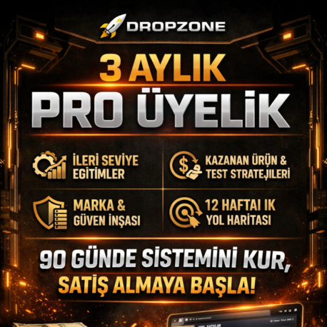 Dropzone 3 Aylık Üyelik – İlk Satışını Yap