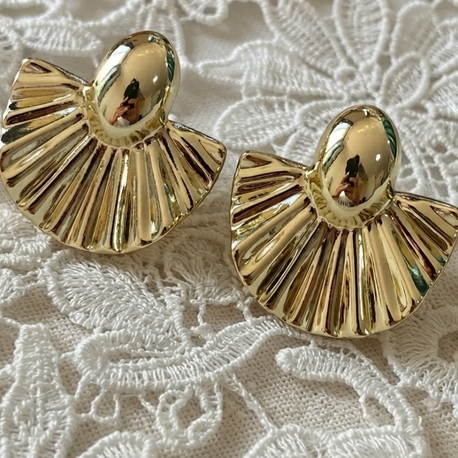 Xupink VIP 14K Vintage Yelpaze Küpe
