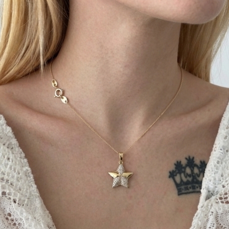 Xupink Vip 14K Taşlı Yıldız Kolye