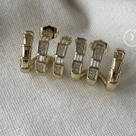 Xupink VIP 14K Snake Kaburga Küpe