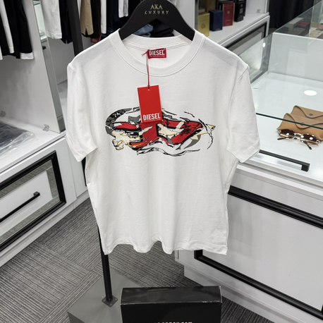 Diesel Premium Yeni Sezon Mağaza Modeli Tişört %100 Cotton 