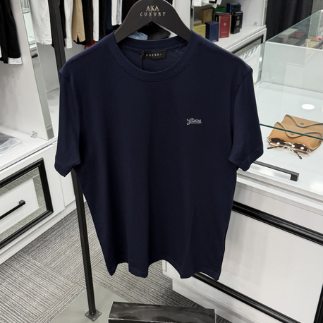 Guess Premium Basic Yeni Sezon Mağaza Modeli Tişört %100 Cotton Lacivert