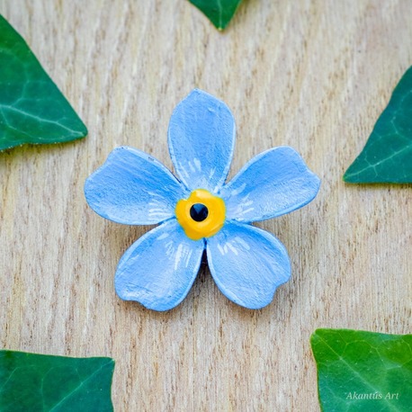 Unutmabeni Çiçeği BROŞ (Myosotis scorpioides)