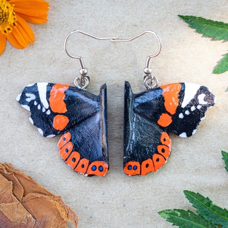 Atalanta Kelebeği KÜPE (Vanessa atalanta)