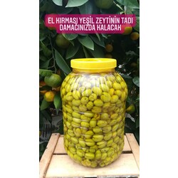 GEMLİK KIRMA YEŞİL ZEYTİN 5 LT (Tatlandırılmış)