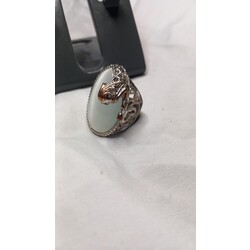 OVAL YEMEN AKİK TAŞLI YÜZÜK