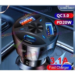 Qc 3.0 PD 20W 3.1 A FAST Charger ( Araç Çakmaklık) Yeni Nesil Pd55