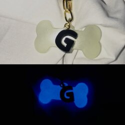 neon gece parlayan kedi köpek kolyesi 