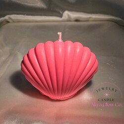 Pink istiridye mum buyuk 