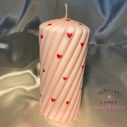 Kalpli pembe mum