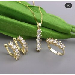 925 Ayar Gümüş Sıralı Beştaş Set
