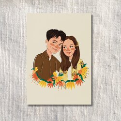 Çizgi Film Tarzı Çizimler, Büyük Ebat, (Portre) (30 x 40 cm)