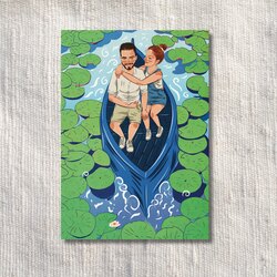 Çizgi Film Tarzı Çizimler, Büyük Ebat (Detaylı Arka Plan) (30 x 40 cm)