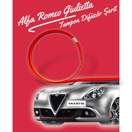 Alfa Romeo Giulietta Kırmızı Tampon & Difüzör Şerit  