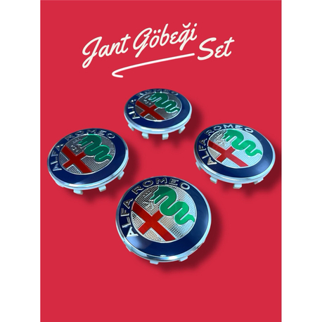 Alfa Romeo 60mm New Green Jant Göbeği Seti