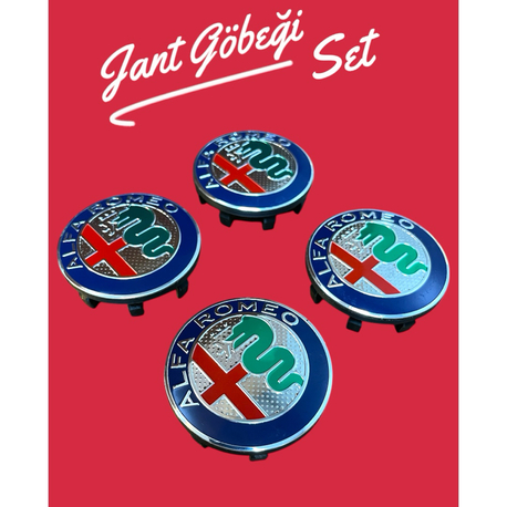 Alfa Romeo 50mm New Green Jant Göbeği Seti
