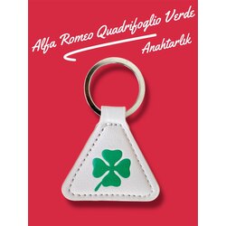 Alfa Romeo Quadrifoglio Verde Deri Anahtarlık 