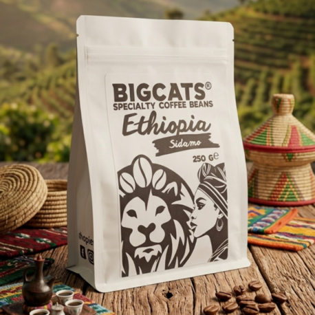 Bigcats Etiyopya Sidamo GR4 Filtre/Çekirdek Kahve 250/500/1000 Gr