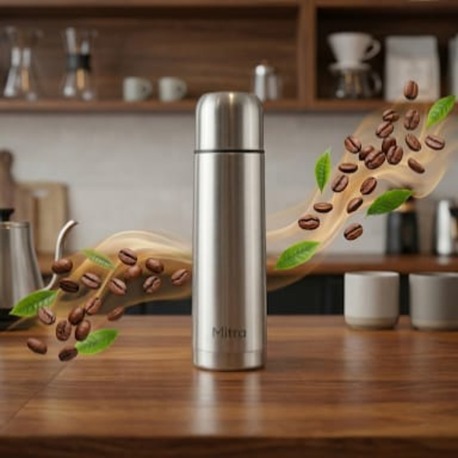 Mitra Çift Cidarlı Paslanmaz Çelik Termos (750 ml)