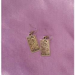 Tarot Ay Kartı Küpe