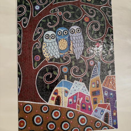 Puzzle tablo kuşlar 